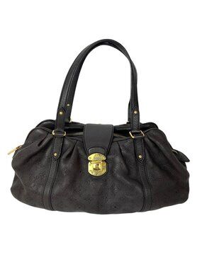 Louis Vuitton Lunar GM Mahina Dark Brown Leather Shoulder Bag